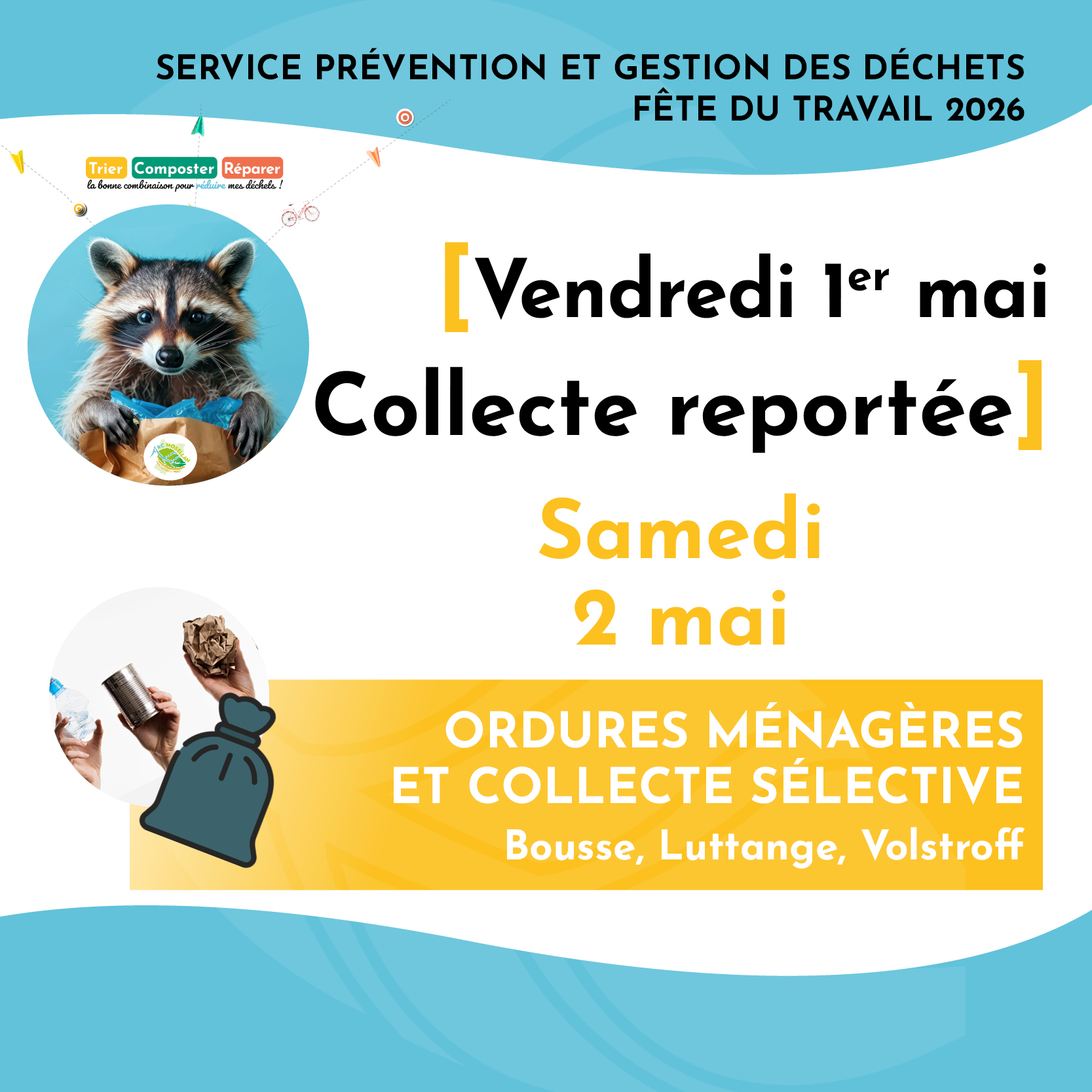 REPORTS COLLECTE 2026 FETE DU TRAVAIL 2