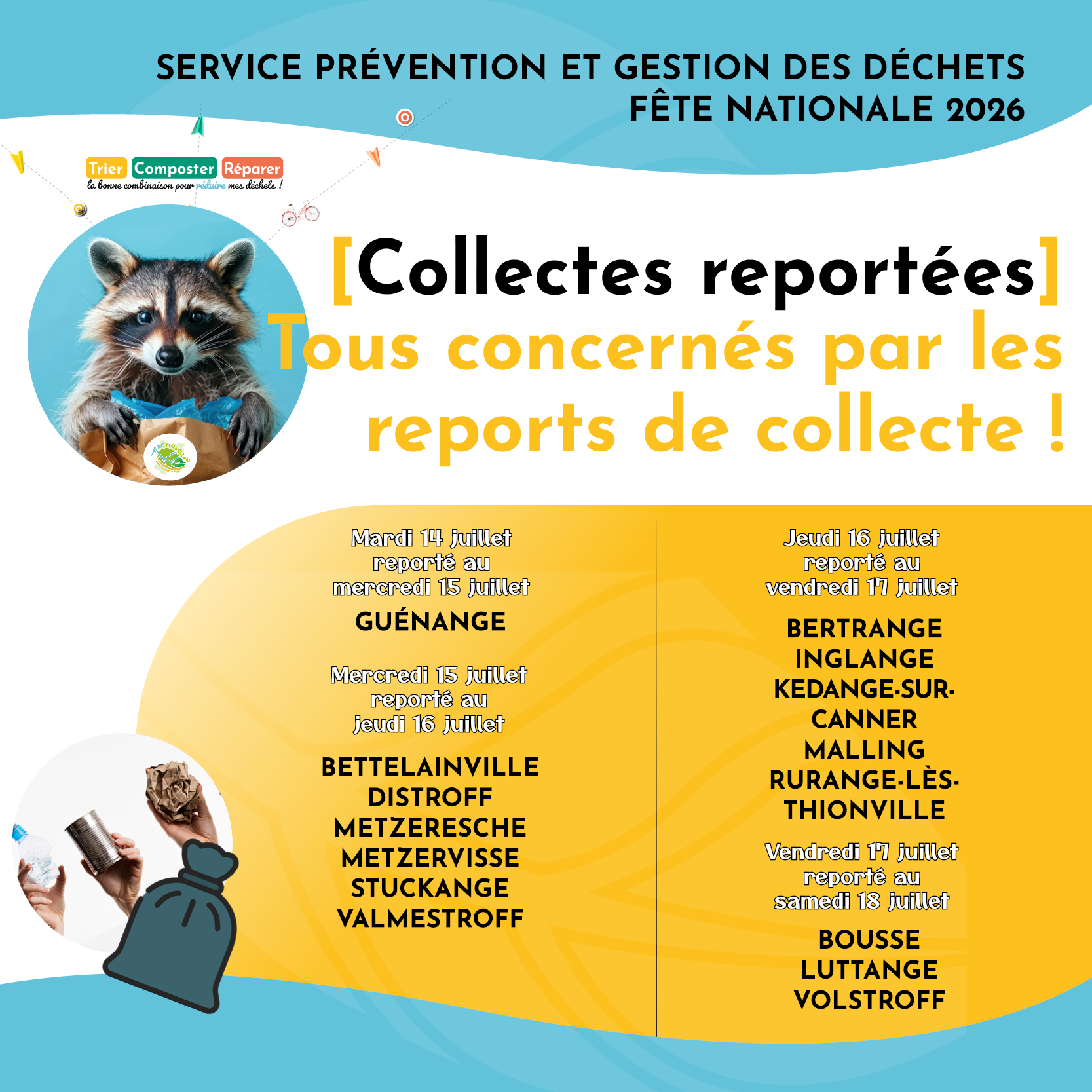 REPORTS COLLECTE 2026 FETE NATIONALE 2